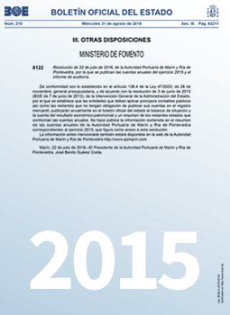 Cuentas anuales 2015