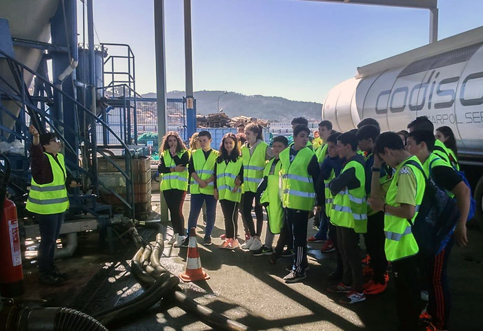 Alumnos do IES Chan do Monte coñecen o sistema de recollida selectiva do Porto